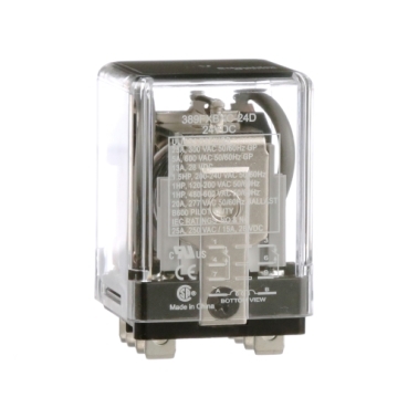 Schneider Electric Power Relay; 25A; DPDT; 24VDC; 11-Blade; Mechanical Indicator